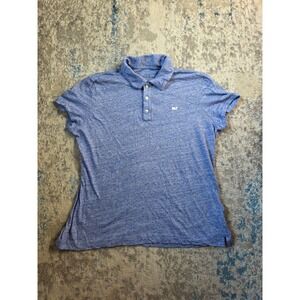 Vineyard Vines Boys Size Small 100% Cotton Blue Short Sleeve Collared Polo Shirt